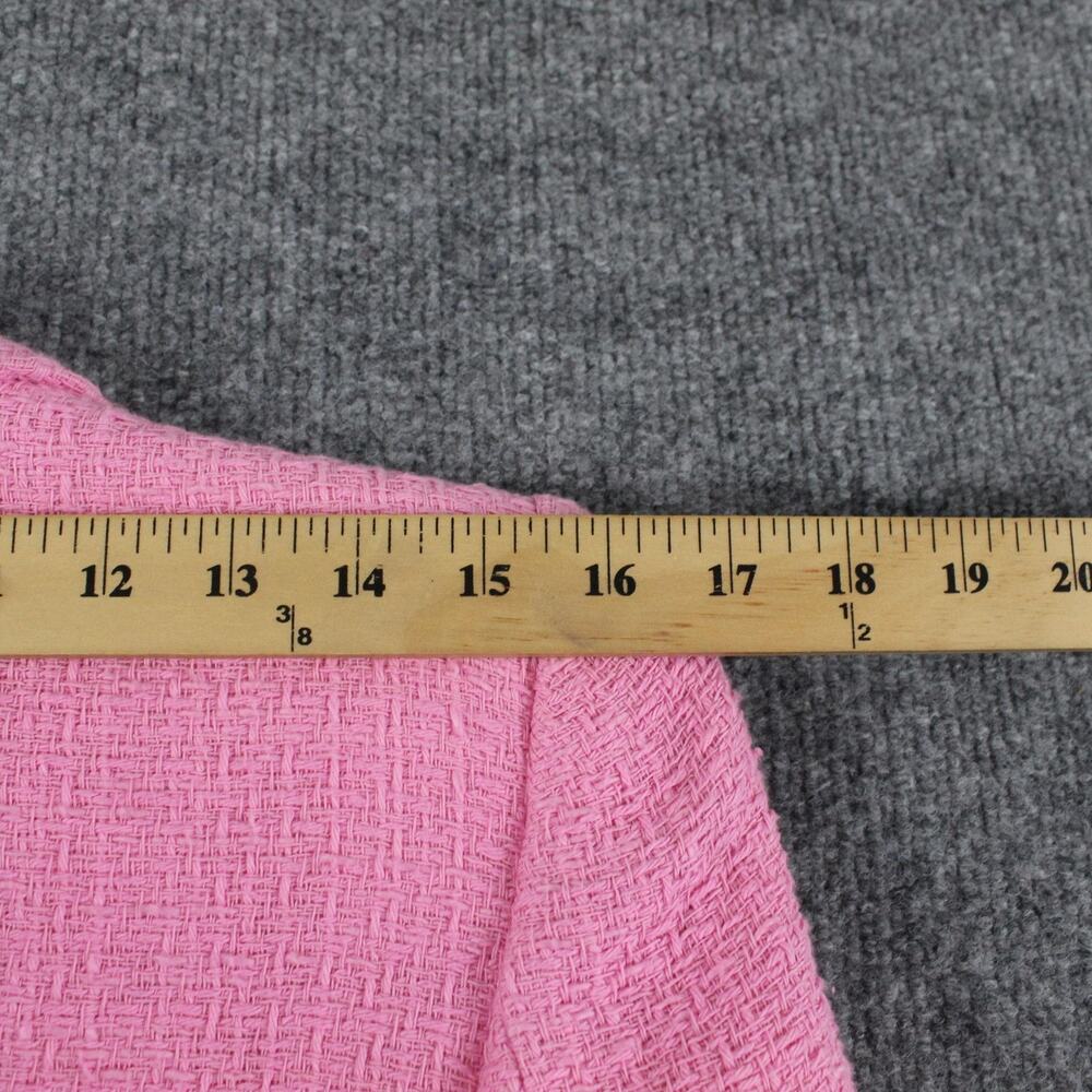 Zara Blazer Women XS Candy Pink Textured Tailored Gold Button Jacket Academia - Picture 10 of 10